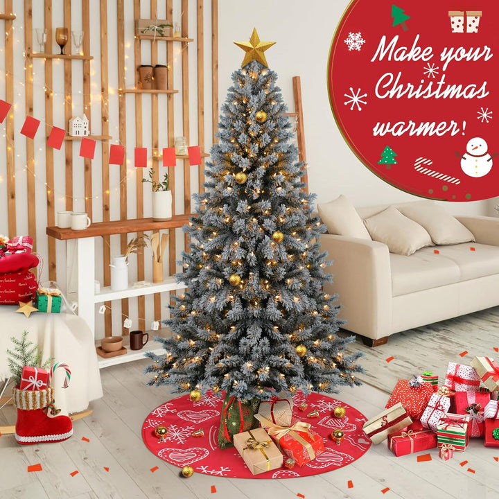 90cm Weihnachtsbaum Decke,Weihnachtsbaumdecke Rund Weihnachtsbaum Rock Christbaumdecke Christmas Tre