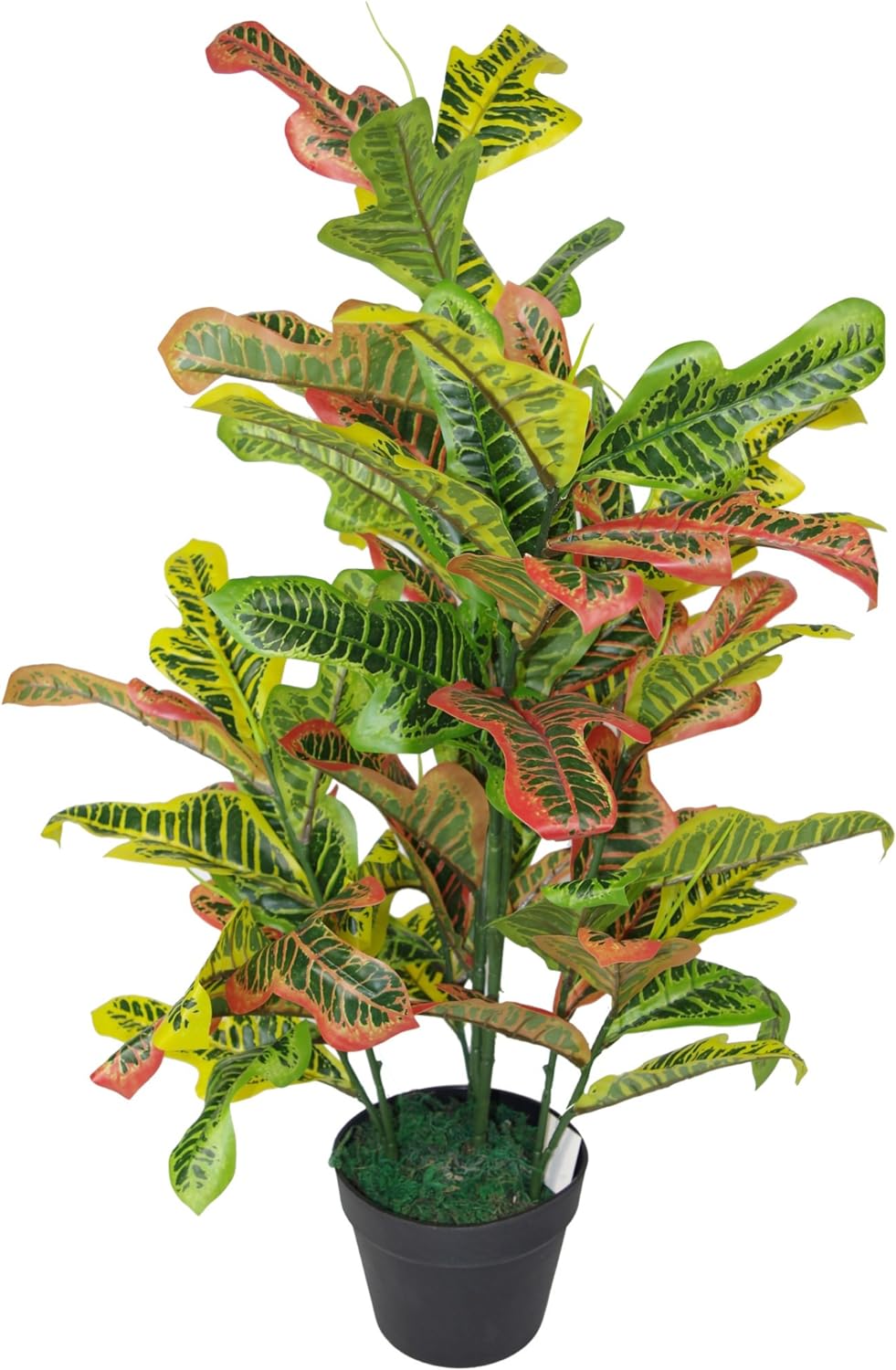 Leaf Kunstpflanze für Kodiäum, 90 cm, gross, Schwarz 90cm Codiaeum 90cm Codiaeum, 90cm Codiaeum 90cm