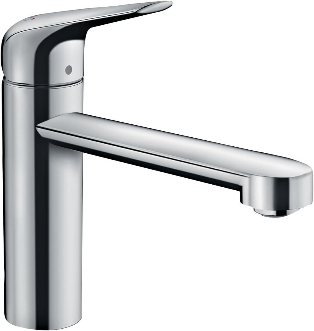 hansgrohe Küchenarmatur (Wasserhahn Küche 360° schwenkbar, hoher Komfort-Auslauf 120mm, Standardansc