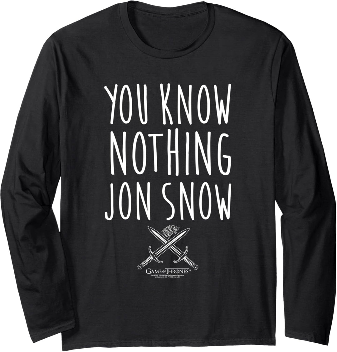 Game of Thrones You Know Nothing Langarmshirt