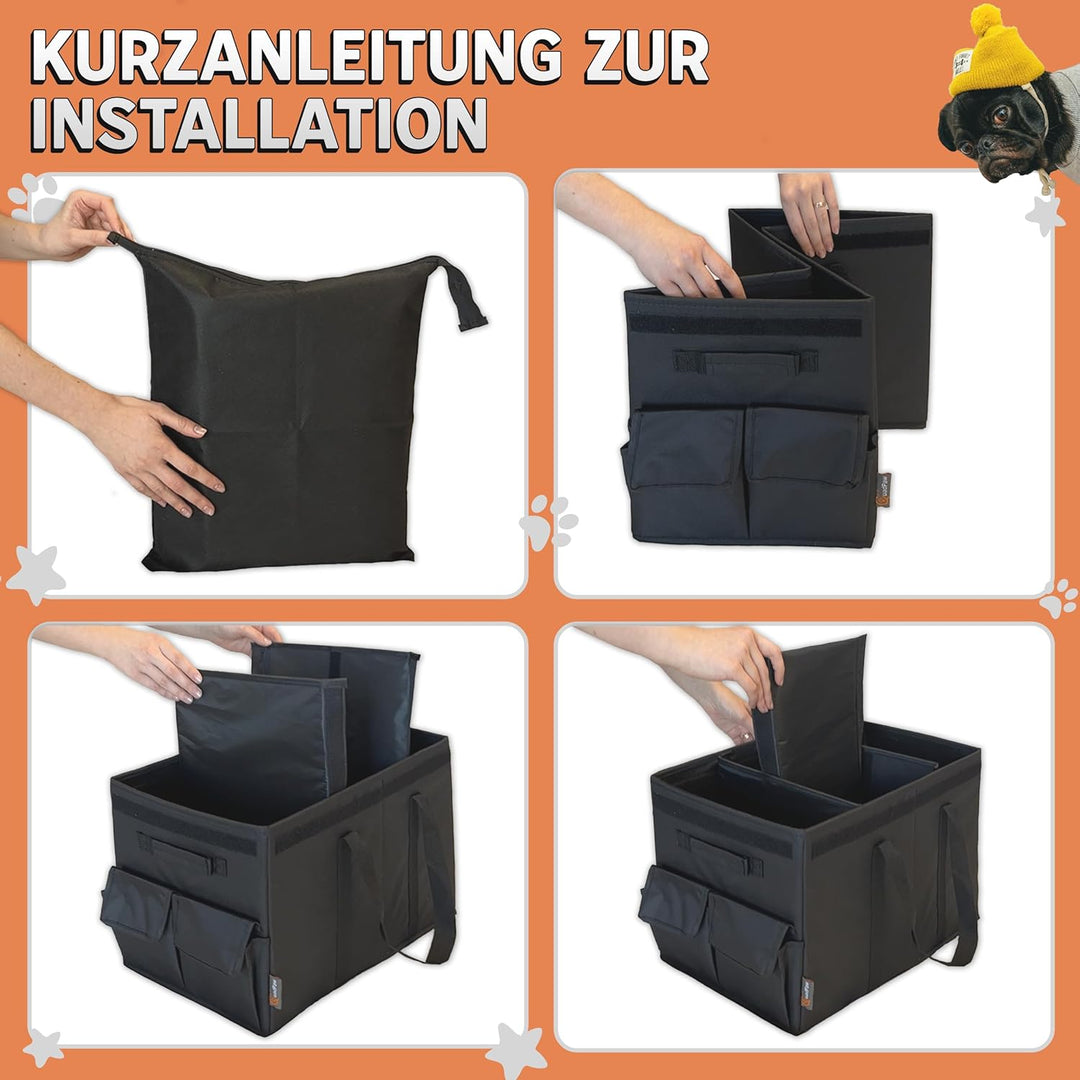 Rücksitzverbreiterung Hund mit Stauraum – Hundeautositz & Hundesitz für Vorder- und Rücksitz, wasser