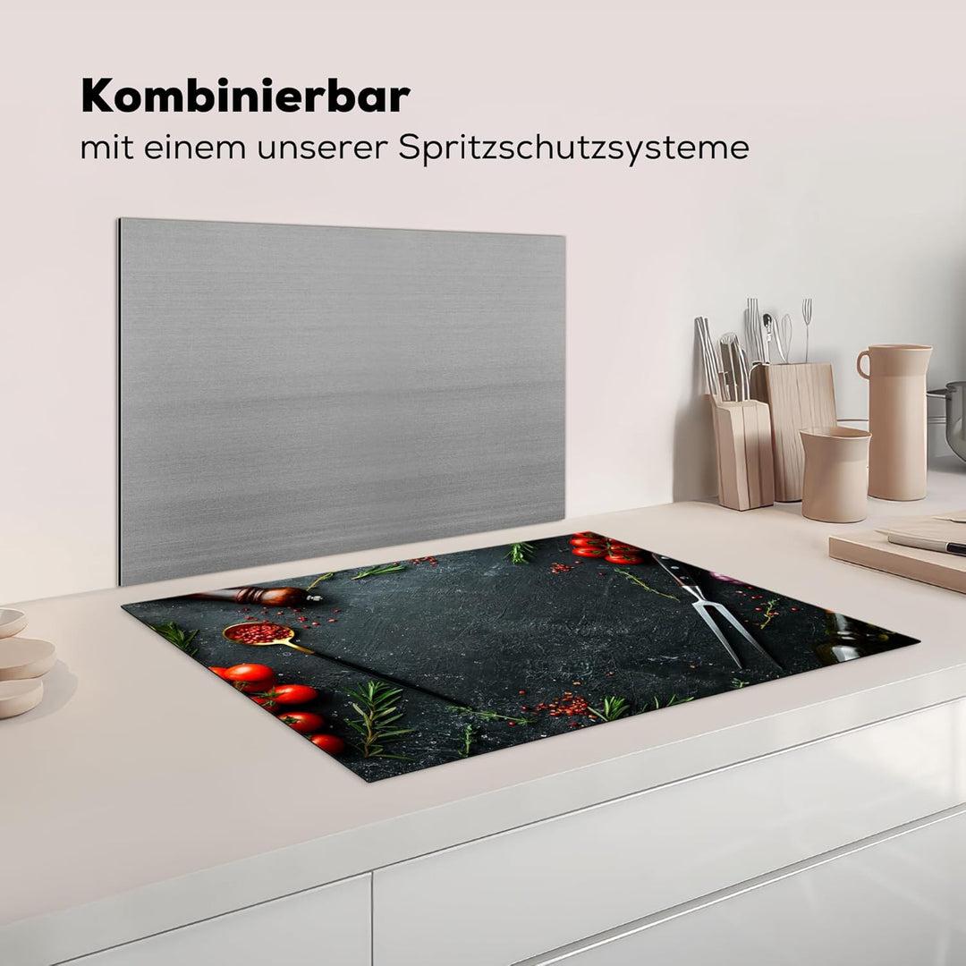 KitchenYeah© Herdabdeckplatte 75x52 cm Einteilig Herdabdeckung Abdeckplatte für Ceranfeld Abdeckung