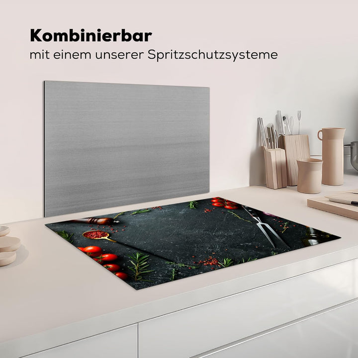 KitchenYeah© Herdabdeckplatte 75x52 cm Einteilig Herdabdeckung Abdeckplatte für Ceranfeld Abdeckung