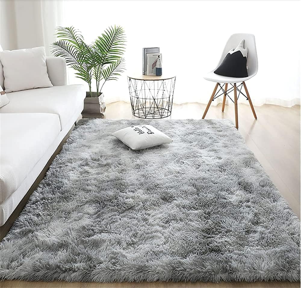 Leesentec Teppich für Wohnzimmer, Schlafzimmer, Jugendliche, Mädchen, Shaggy, modernes Design, Langf