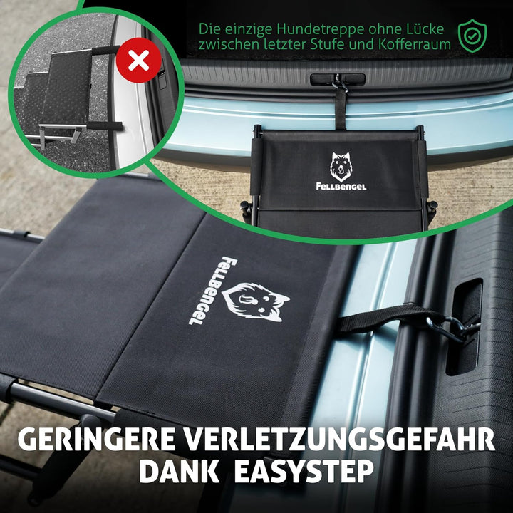Hundetreppe Auto [mit einzigartiger Sicherheitsstufe] Hunderampe Auto klappbar - Einstiegshilfe Hund