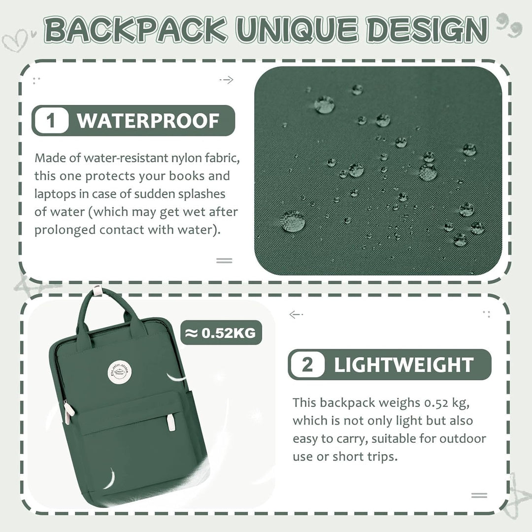 Rucksack Mädchen Teenager Jungen Schulrucksack 14 Zoll Laptop Schulranzen Leichtgewicht Schultaschen