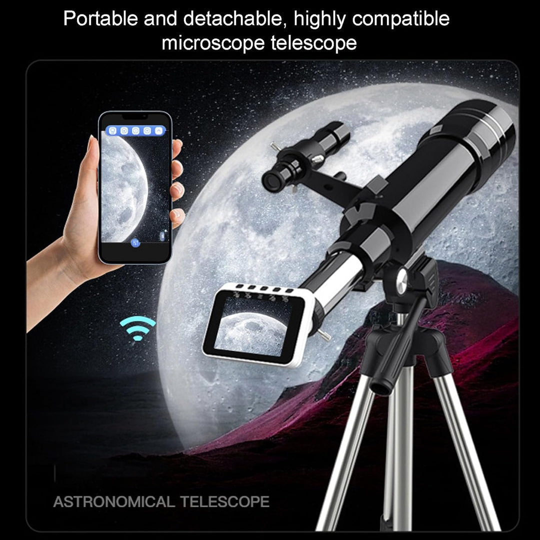 Denash WiFi Teleskopkamera Okular, Kabelloses 2,8 Zoll Display, 1080P Videorecorder für Astrofotogra