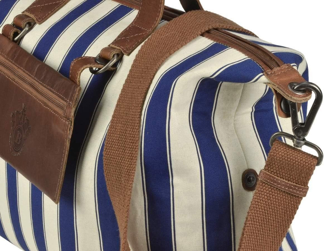 Berba Shopper Damen 2in1 Handtasche Umhängetasche Navy Striped