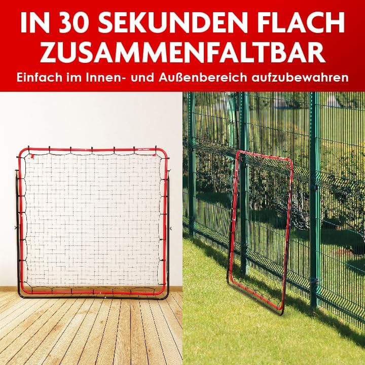 NET PLAYZ Rebounder für Fussball, 150 x 150 cm, Rebound Netz | Prellwand | Hilfsmittel und Ausrüstun