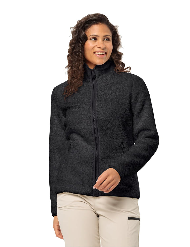 Jack Wolfskin Damen High Curl Jacket W Fleece-Jacke, Schwarz