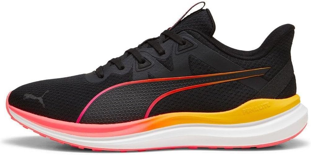 PUMA Unisex Reflect Lite Trail Road Running Shoe 37.5 EU Puma Black Sun Stream, 37.5 EU Puma Black S
