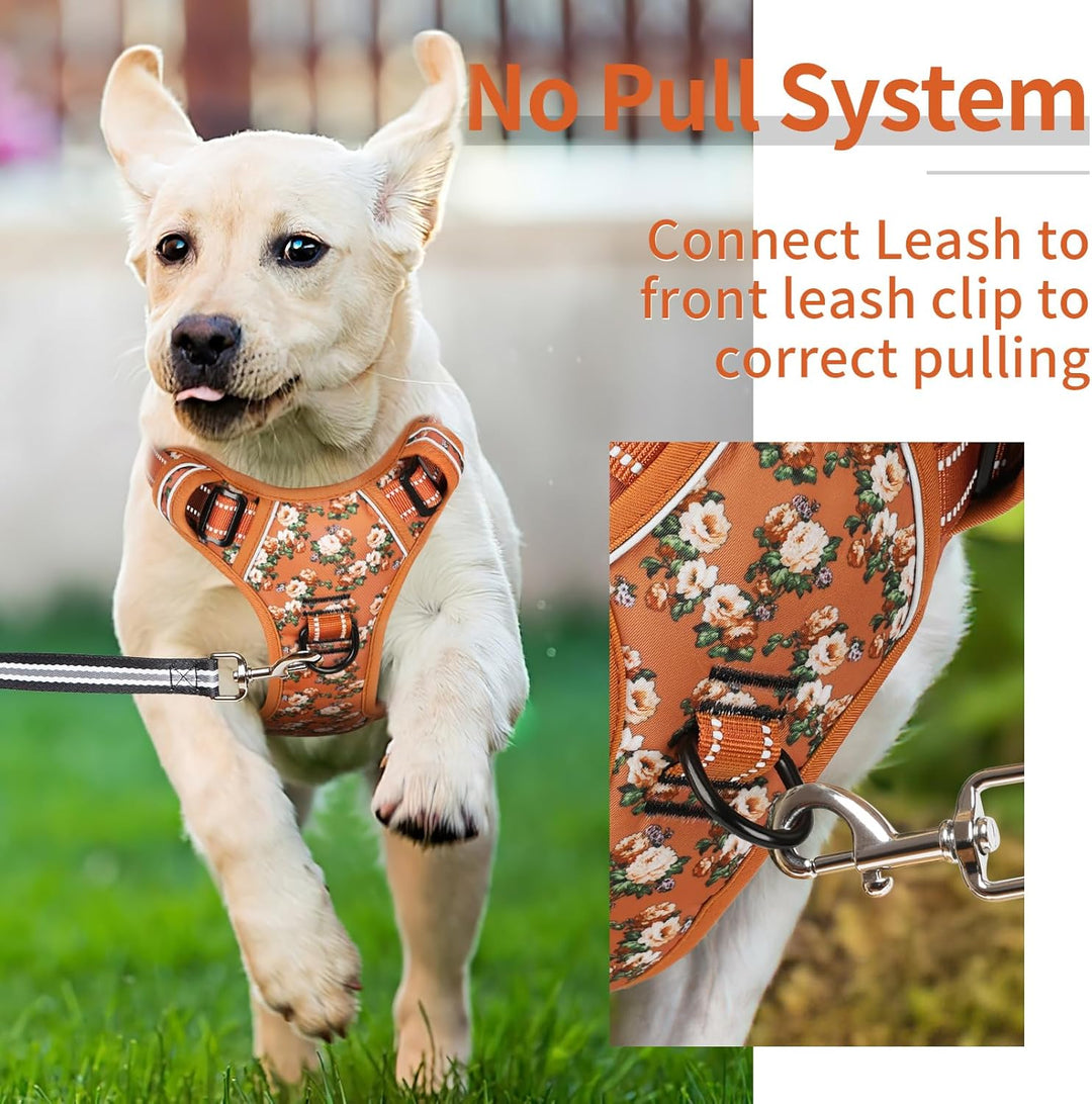 HEELE Hundegeschirr, Hundegeschirre mittelgrosse Hunde mit Griff reflektierendes Hundegeschirr gepol