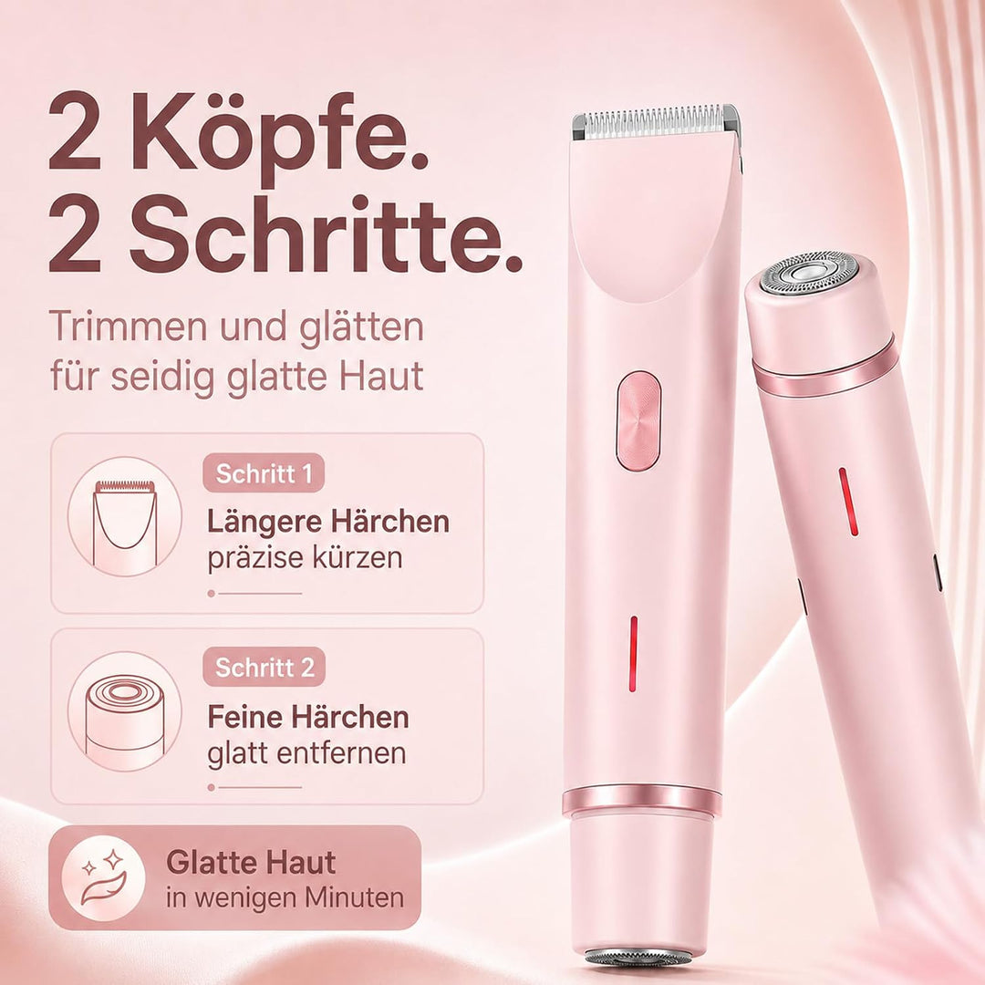 Aluvea Smooth Trim, Aluvea Smooth Trim Rasierer, 5-in-1 Damen Rasierer, Sanfte Haarentfernung für Gl