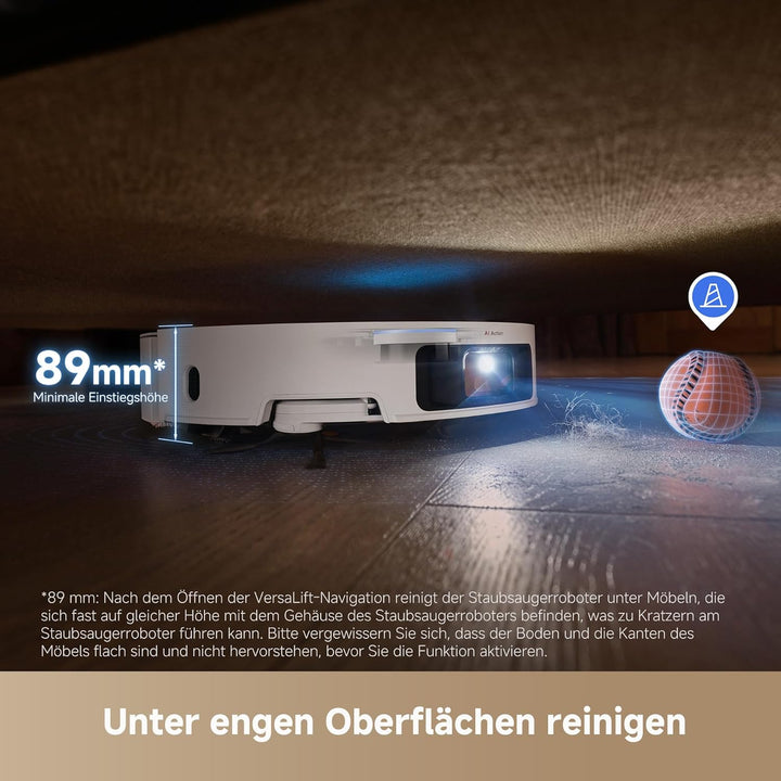 dreame X50 Ultra Complete Saugroboter mit Wischfunktion,20.000Pa Saugkraft,6 cm Hindernisfreiheit, m