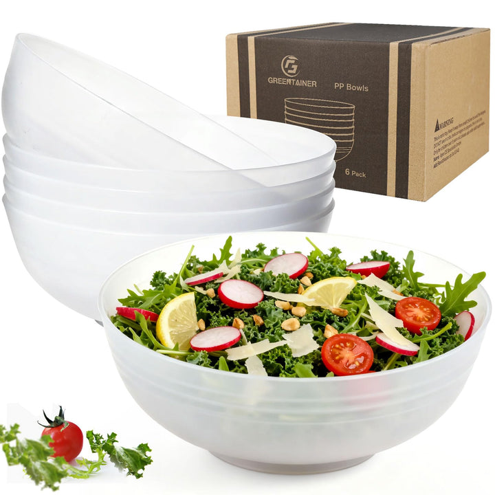 Unzerbrechliche grosse Müslischalen – 2,25 l Kunststoff leichte Salat,Obstschalen–spülmaschinen- und