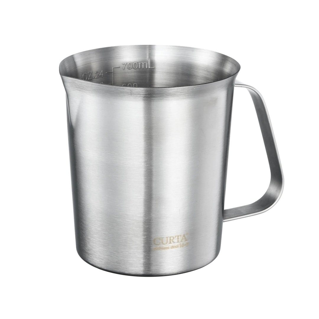 CURTA auf Edelstahl Messbecher, 700 ml Messbecher, Milchaufschäumbecher, Arten von Markierungen, ein