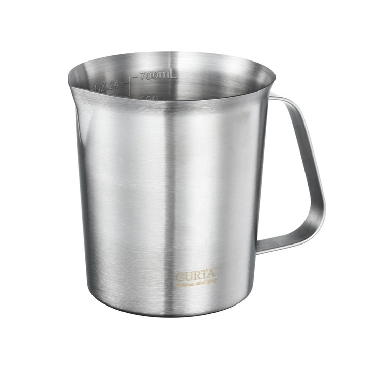 CURTA auf Edelstahl Messbecher, 700 ml Messbecher, Milchaufschäumbecher, Arten von Markierungen, ein