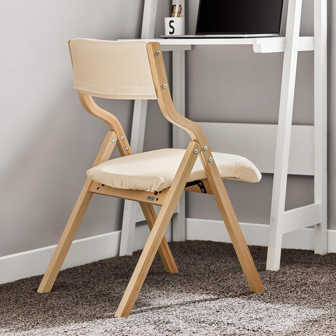 SoBuy FST40-W Klappstuhl Küchenstuhl mit gepolsterter Sitzfläche und Lehne weiss, Weiss