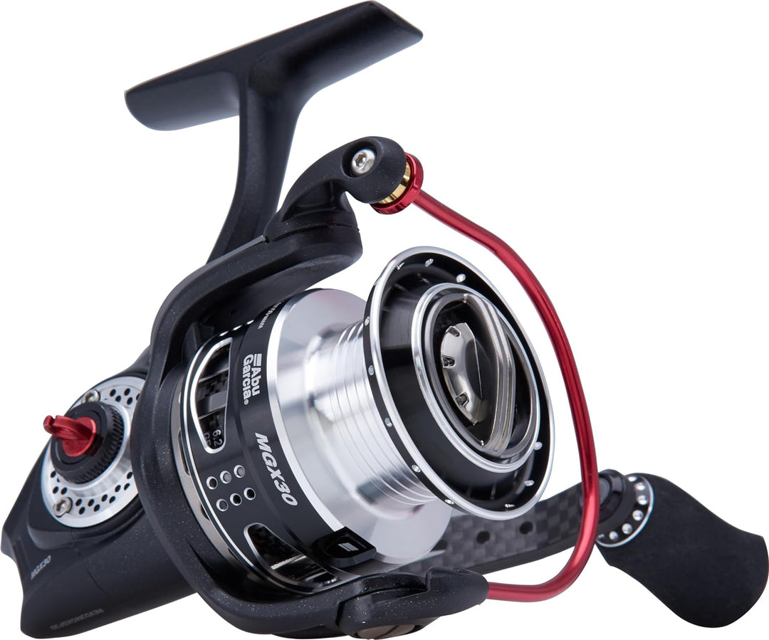 Abu Garcia Revo MGX Spinnrolle – 11 Kugellager, Carbon-Matrix-Bremse, Drop Shot Keeper – Zum Süsswas