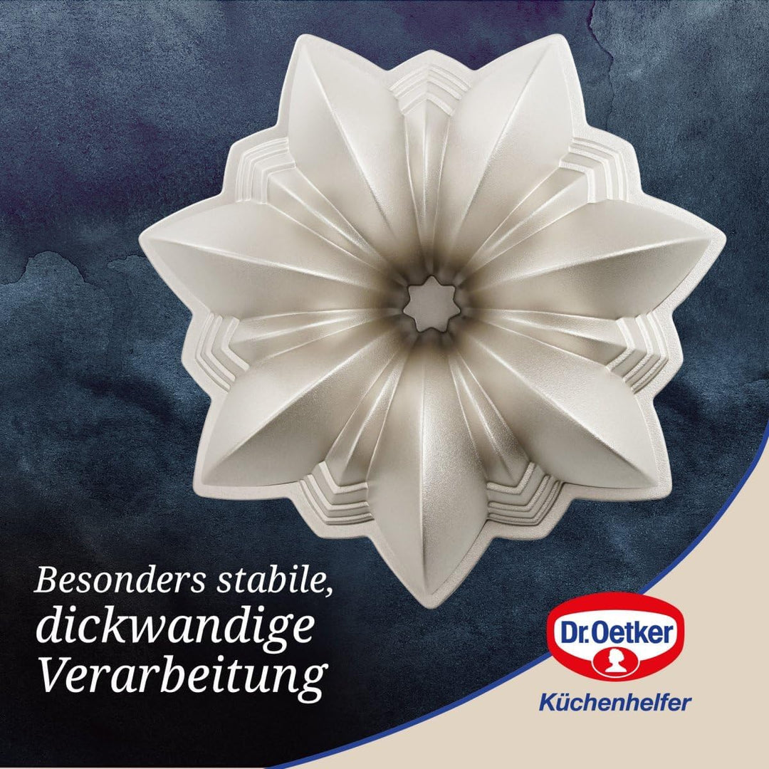 Dr. Oetker Guglhupf Stern ⌀ 22 cm – Gugelhupfform aus der Serie Back-Kunst – Backform mit Antihaft-E