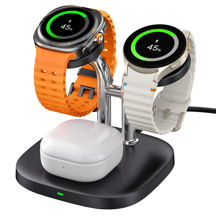 SwanScout 704S Dual Watch Ladestation für Samsung Galaxy Watch 8/8 Classic/7/Ultra/6/6 Classic/5/4/3