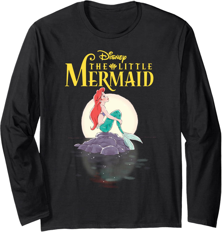 Disney Little Mermaid Movie Poster Sunset Langarmshirt