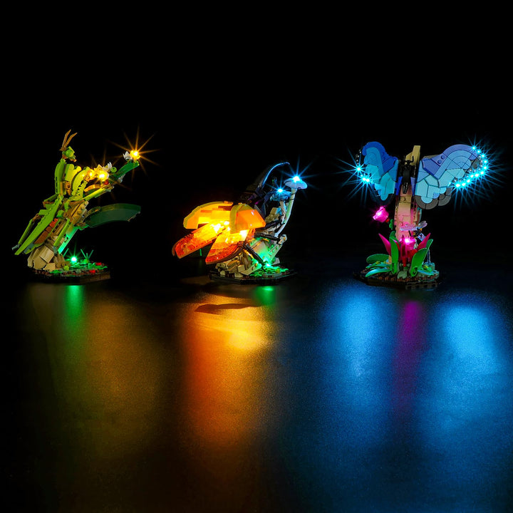 GEAMENT LED Licht-Set Kompatibel mit Lego Die Insektensammlung (Insect Collection) - Beleuchtungsset