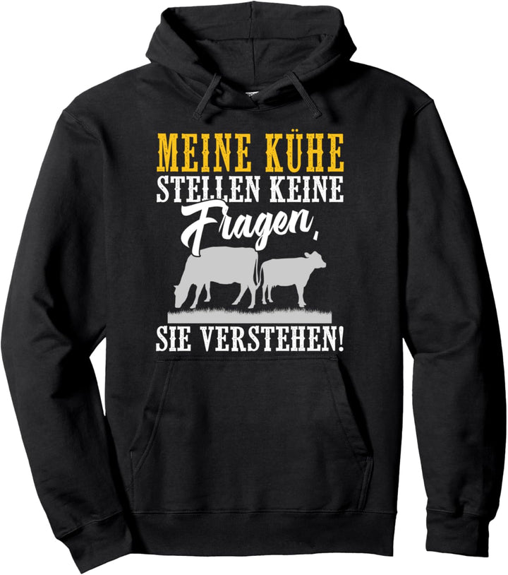 Rinder Kühe Geschenk Spruch für Landwirte Bauern Agrarstarz Pullover Hoodie