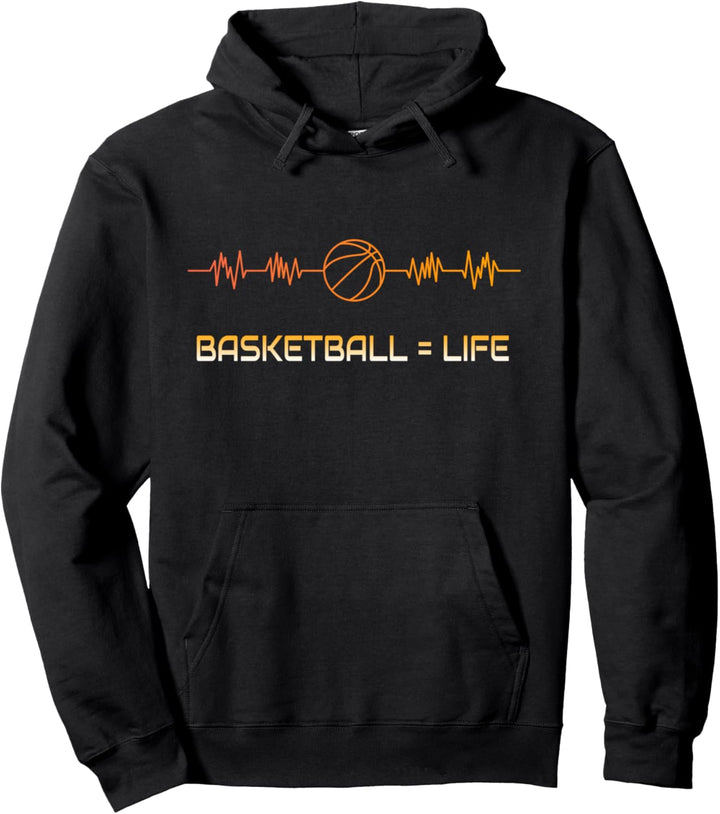 Basketballtrikot für Jungen und Mädchen | Basketball = Leben Pullover Hoodie