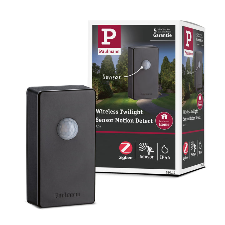 Paulmann 18012 Plug & Shine SmartHome Zigbee Funksteuerung Dämmerungssensor/Bewegungsmelder Aussenbe