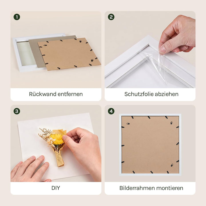 EUGAD 3D Bilderrahmen zum Befüllen, Bilderrahmen 40x40 cm, Objektrahmen, Tiefer Rahmen für Objekte b