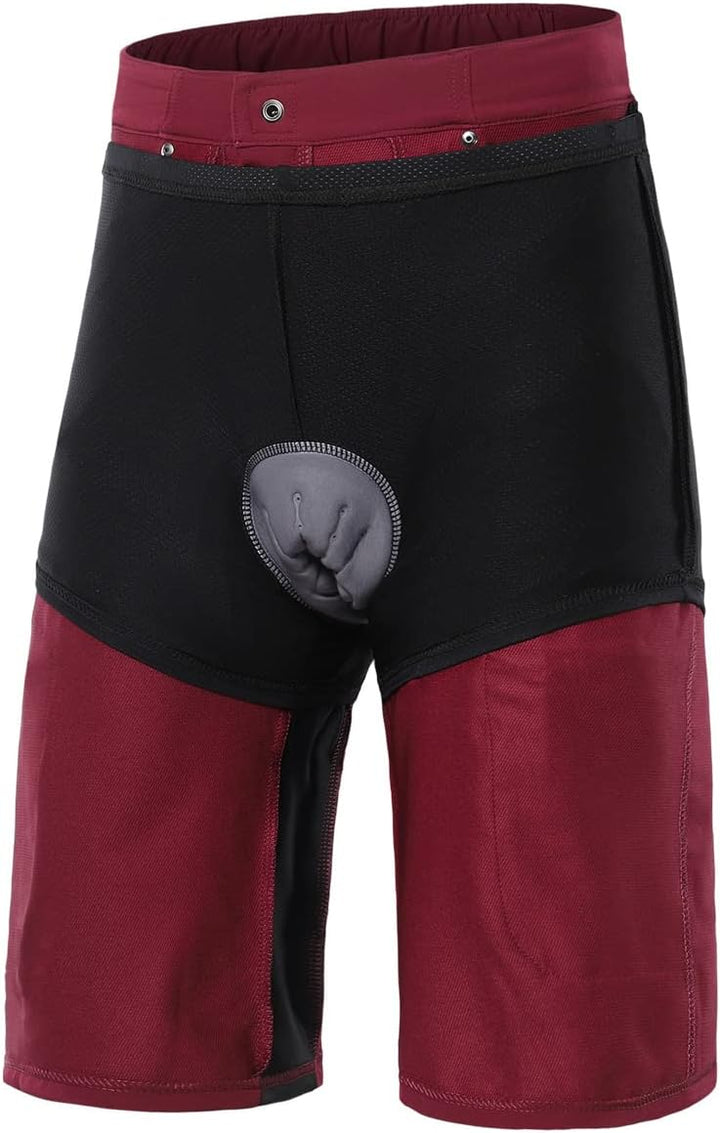 BERGRISAR MTB Hose Herren Kurz Fahrradhose Radlerhose Loose-fit mit 6 Tachen, Atmungsaktiv &amp; Wassera