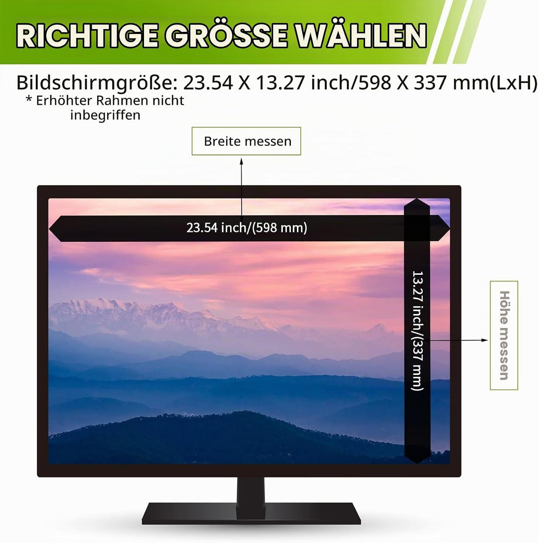 LAMA Blickschutzfilter Blickschutzfolie für 27 Zoll Monitor, Computer Monitor Universal Datenschutz