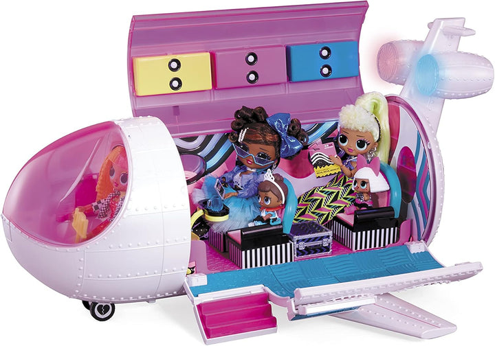 L.O.L. Surprise! OMG 4-in-1- Flugzeug mit 50 Überraschungen inklusive zahlreichen Accessoires zum Sa