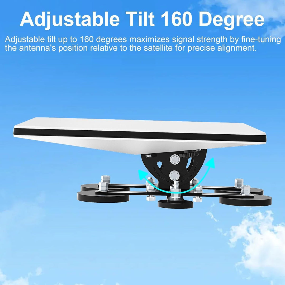Starlink Mini Magnetic Roof Mount, Adjustable Tilt 160 Degree,6 Magnetic Bases with 211 lbs Suction