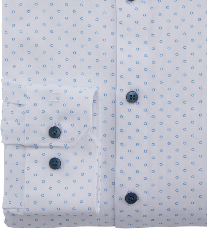 OLYMP Herren Businesshemd Langarm No. Six 24/Seven,super Slim,Kent-Kragen, 37 Weiss 00