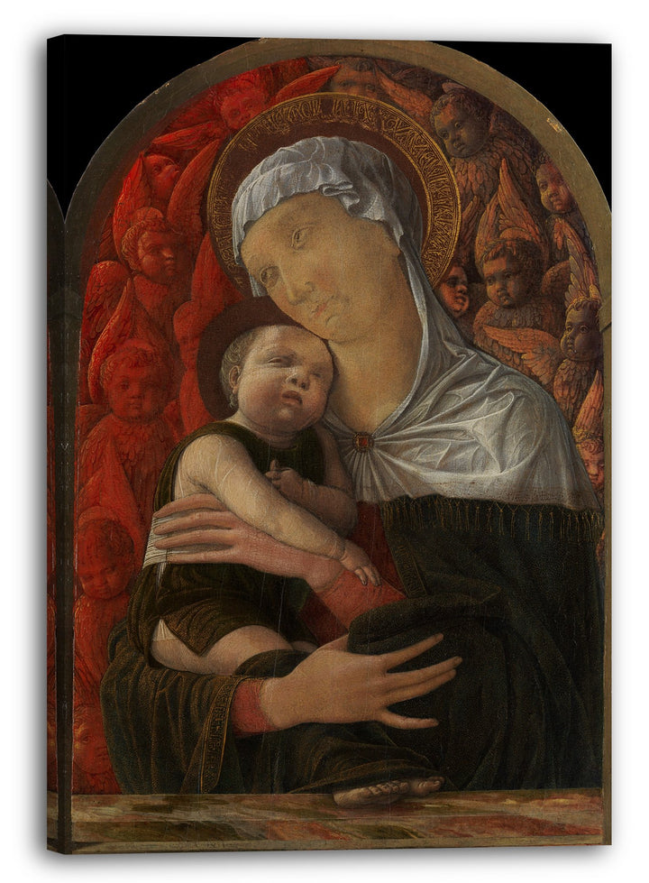 Leinwand (60x80cm): Andrea Mantegna - Madonna und Kind mit Seraphim und Cherubi 60x80 cm, 60x80 cm