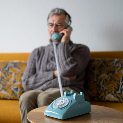 Retro Telefon Wählscheibe/Festnetztelefon Retro/Telefon mit Schnur/Telefon mit Wählscheibe/Telefon R