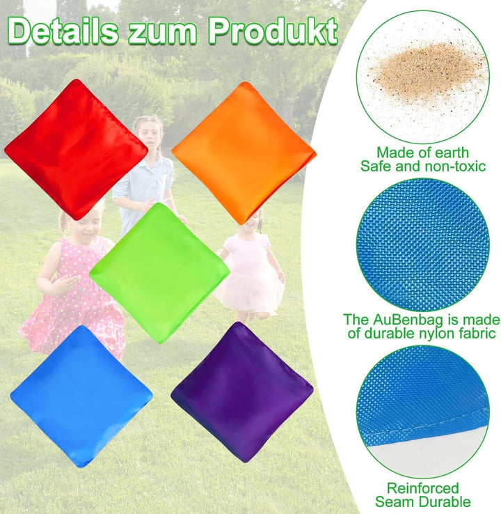 Cornhole Säckchen, 20er-Pack Bunte Bean Bags - Outdoor Spiele für Kinder
