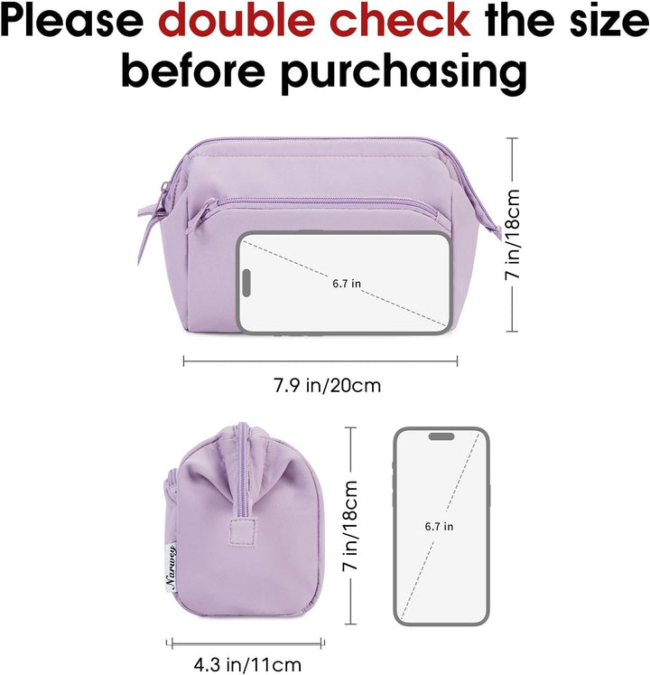 Narwey Klein Kulturtasche Damen Kulturbeutel Kosmetiktasche Schminktasche Reise Make-up-Tasche mit G