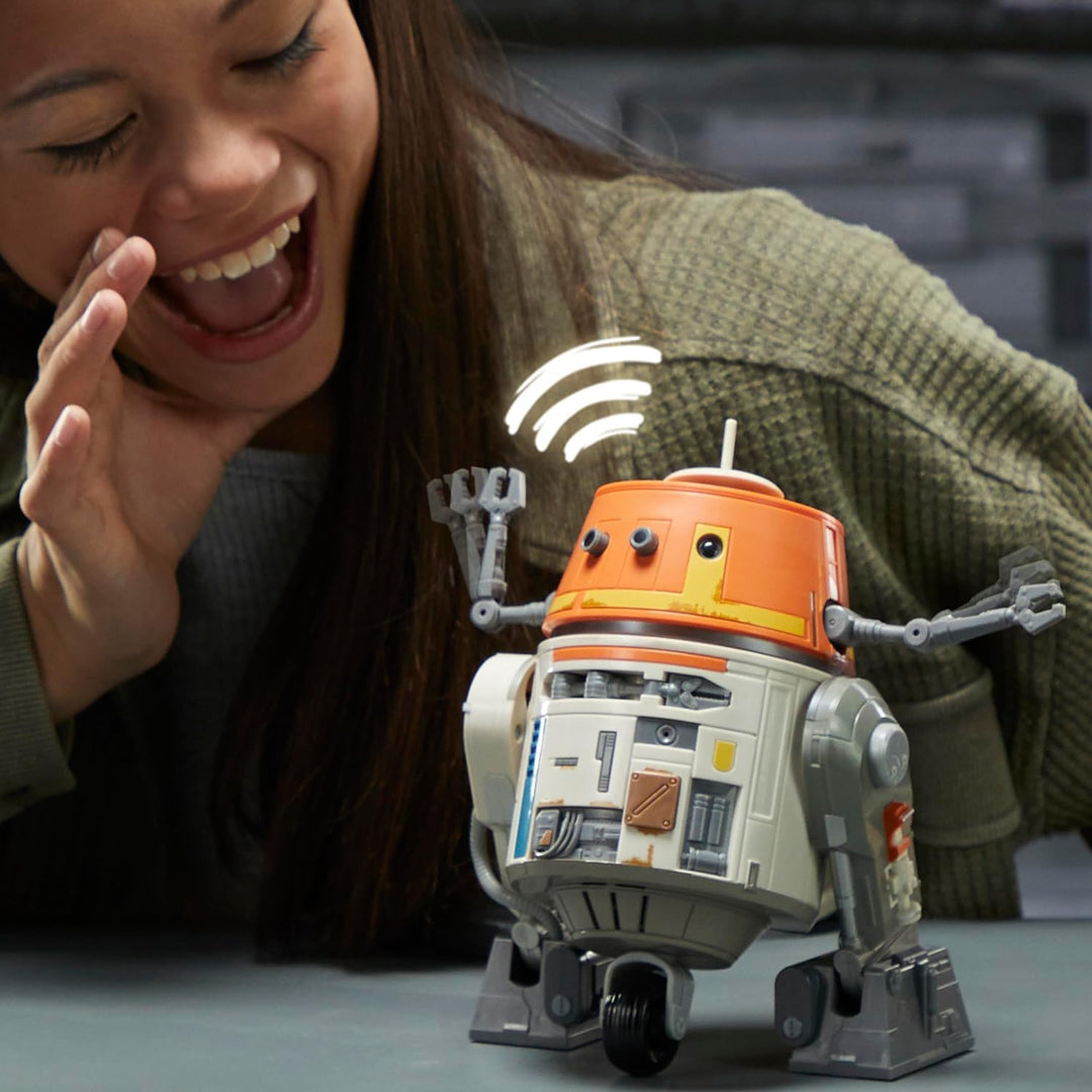 Star Wars Chatter Back Chopper, animatronisches Spielzeug für Kinder, 40+ Geräusch- und Bewegungskom