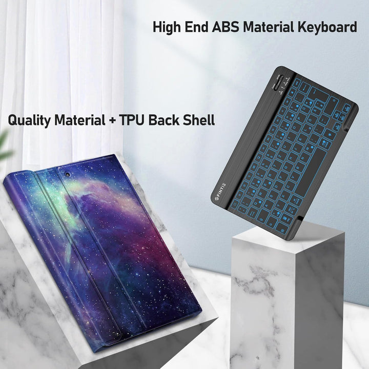 FINTIE Hülle mit Tastatur für iPad 9. / 8. / 7. Generation (10.2 Zoll, 2021/2020/2019), Beleuchtete