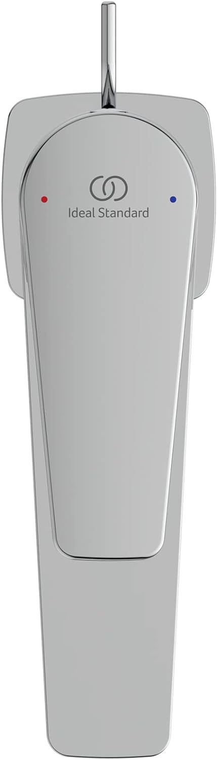 Ideal Standard BC685AA Cerafine D Waschtischarmatur mit Zugknopf-Ablaufgarnitur Auslaufhöhe 80mm Aus