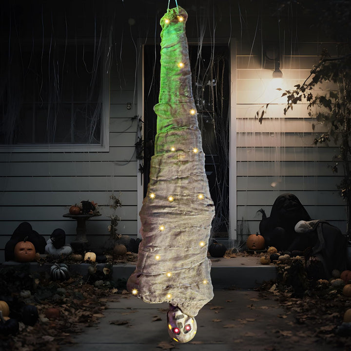 JOYIN 165 cm Halloween Corpse Dekoration, animierte hängende Corpses Requisiten mit Ganzkörperlichte