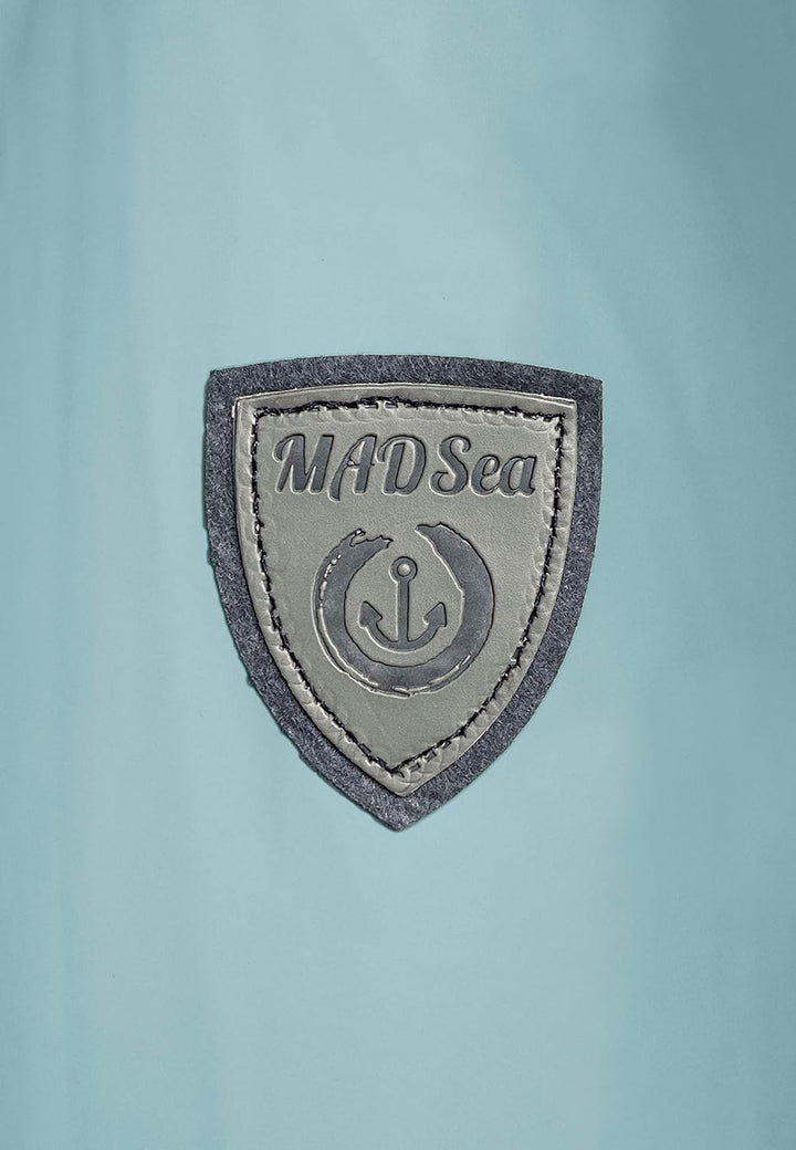 MADSea Damen Regenmantel Friesennerz gestreiftes Innenfutter Lindgrün 38 hellblau, 38 hellblau