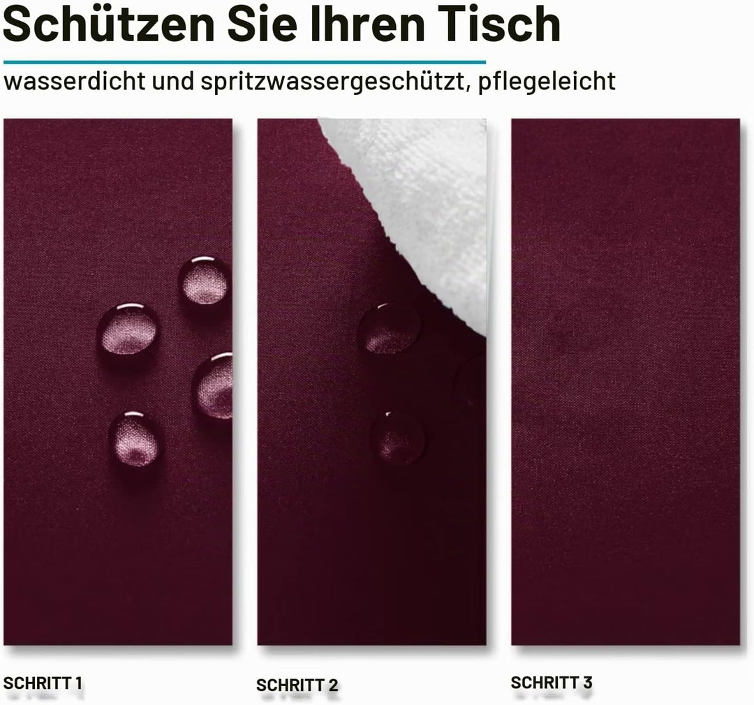 Hiasan Glatt Tischdecke Weihnachten Fleckenabweisend Tischtuch mit Lotuseffekt Leicht Wasserabweisen