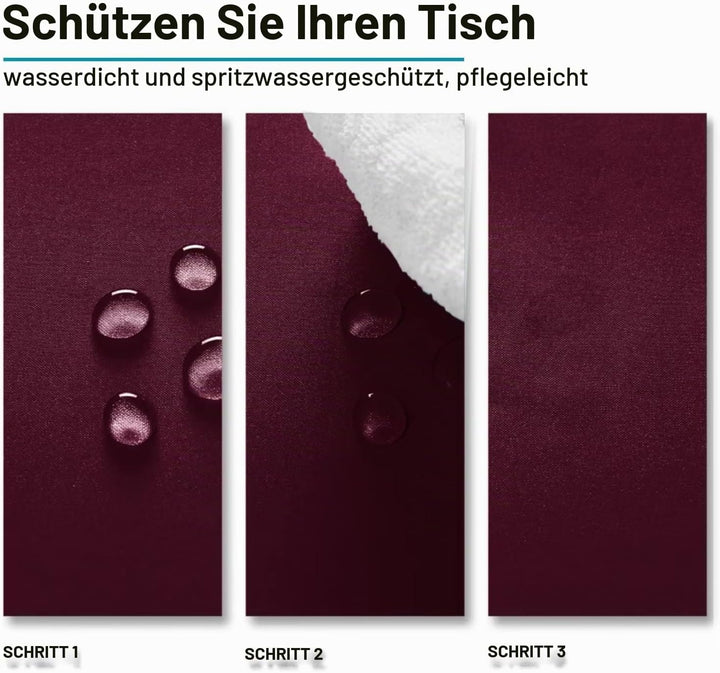 Hiasan Glatt Tischdecke Weihnachten Fleckenabweisend Tischtuch mit Lotuseffekt Leicht Wasserabweisen