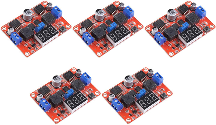 TECNOIOT 5 stücke Digitalanzeige DC-DC Step Up Down Buck Boost Konverter LM2577S LM2596S