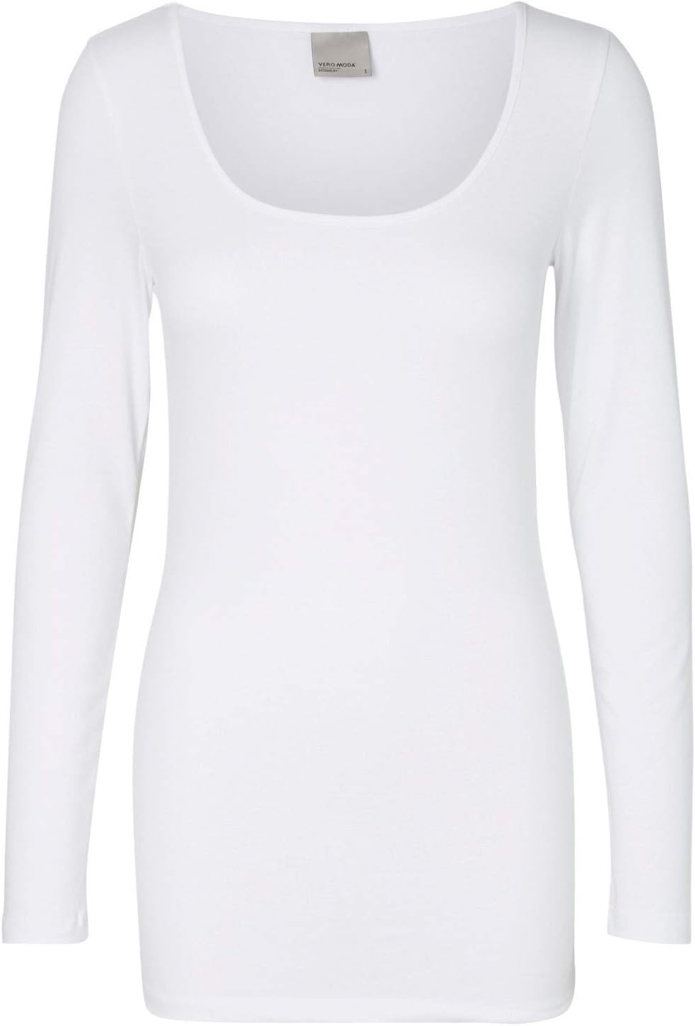VERO MODA Female Top VMMAXI T-Shirt XL Weiss (2x Snow White), XL Weiss (2x Snow White)
