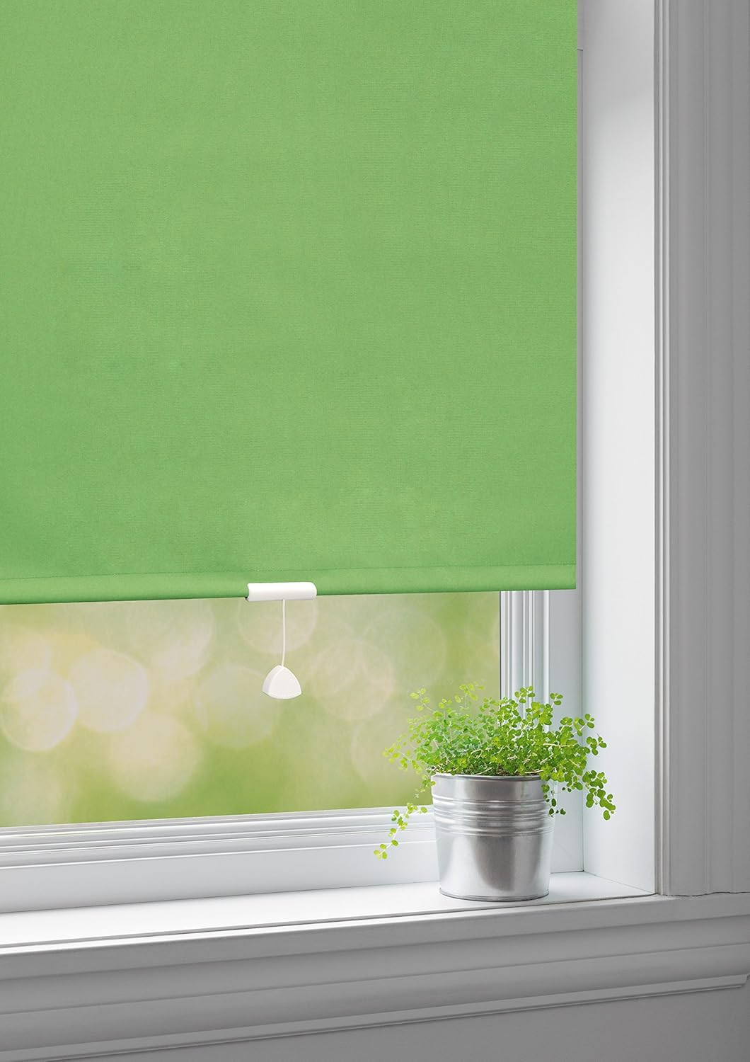 JalousieCrew Springrollo Classic Mittelzugrollo Schnapprollo Rollo Limone Blatt grün - Breite 60-220